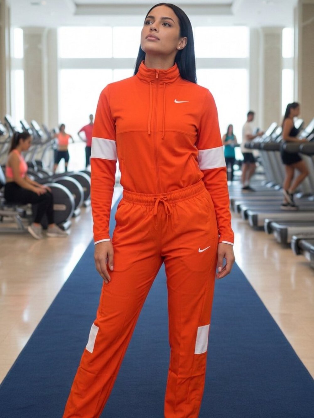 Nike Womens Dri Fit Tear Away Track Pants Red Orange CJ1805-821 Size Large